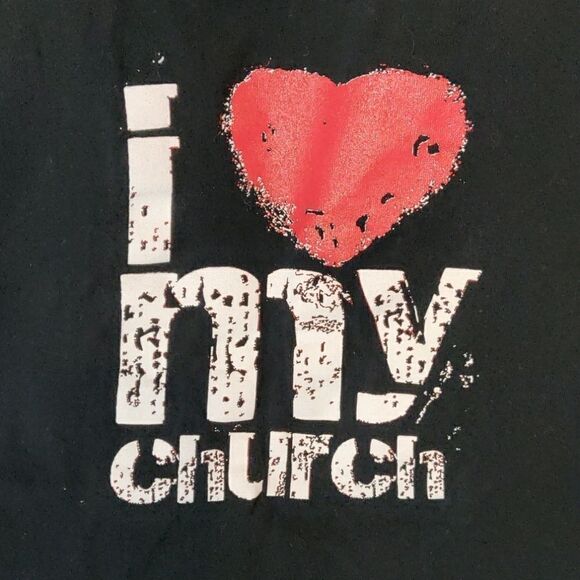 Anvil "I Love My Church" T-Shirt Size XL - Picture 3 of 4